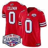 Men's Buffalo Bills #0 Keon Coleman Red F.U.S.E. 2024 AFC East Division Champions Vapor Limited Stitched Jersey,baseball caps,new era cap wholesale,wholesale hats